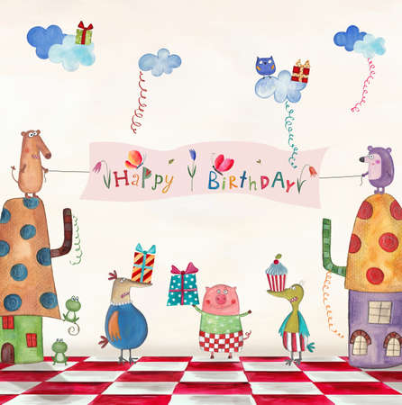 Birthday greeting cardの写真素材
