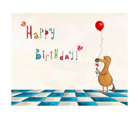 Birthday greeting cardの写真素材