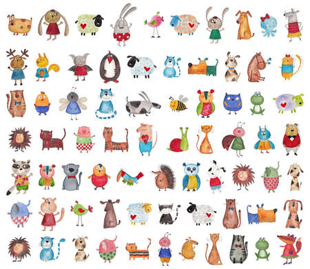 Mega collection of cartoon petsの写真素材