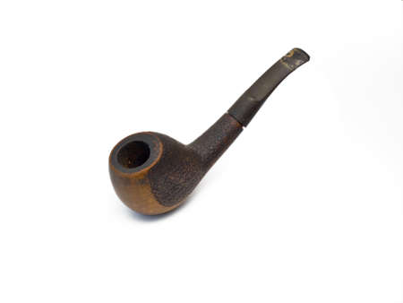 pipe tobacco isolated on white backgroundの写真素材