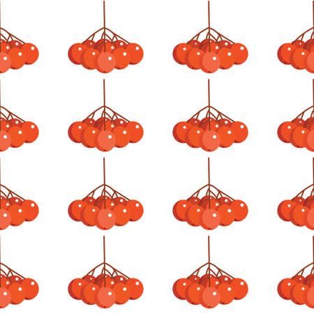 Seamless pattern with rowan berries.のイラスト素材