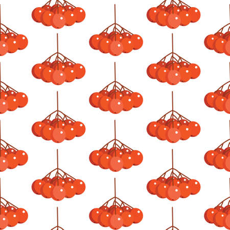 Seamless pattern with rowan berries.のイラスト素材