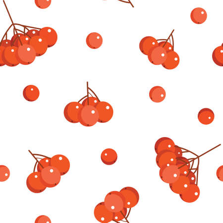 Seamless pattern with rowan berries.のイラスト素材