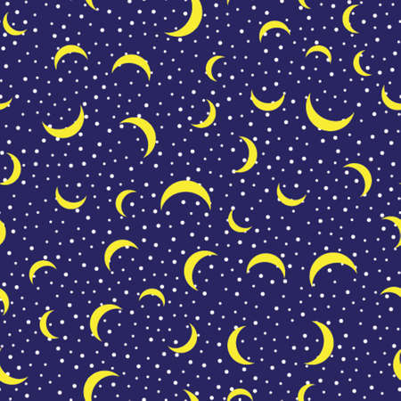 Seamless snowy pattern on deep violet background.のイラスト素材
