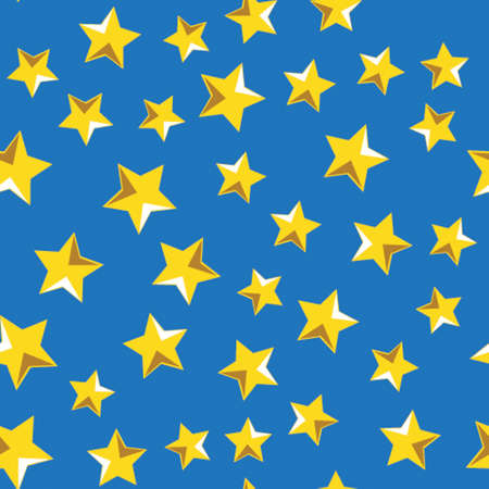 Seamless pattern with yellow starsのイラスト素材