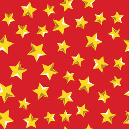Seamless pattern with yellow starsのイラスト素材