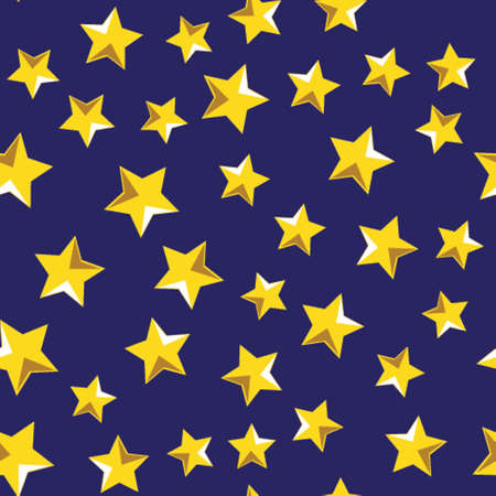 Seamless pattern with yellow starsのイラスト素材
