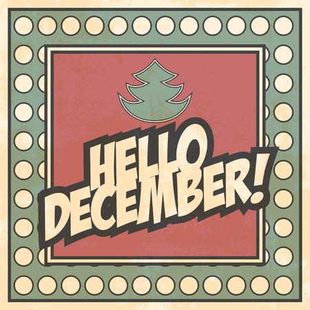 hello december background, illustrationのイラスト素材