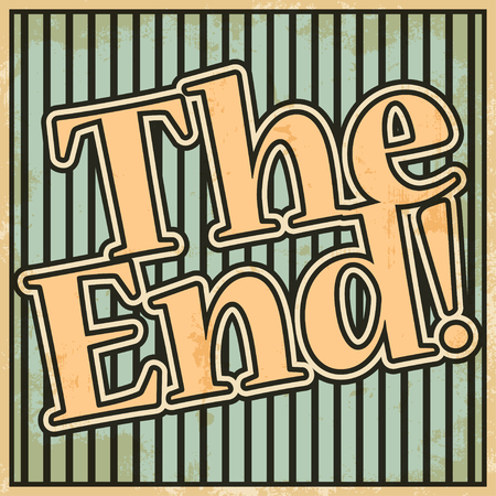 the end background, illustration in vector formatのイラスト素材