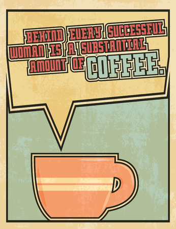 retro vintage caffee card, illustration vector formatのイラスト素材