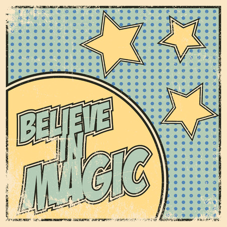 believe in magic, illustration in formatのイラスト素材