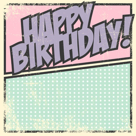 happy birthday greeting card, illustration in vector formatのイラスト素材