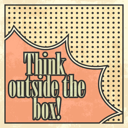 think outside the box, illustration in vector formatのイラスト素材
