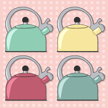 pop art kettle, illustration in vector formatのイラスト素材