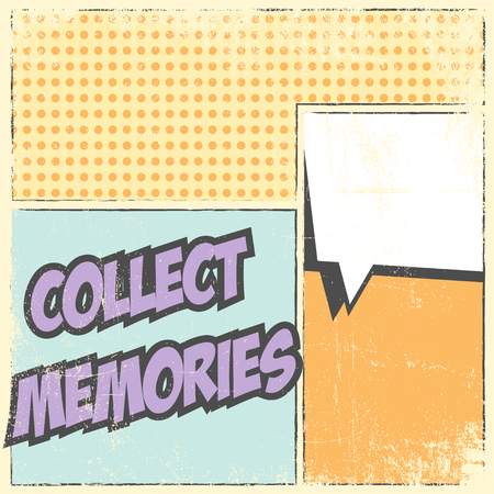 collect memories background illustrationのイラスト素材
