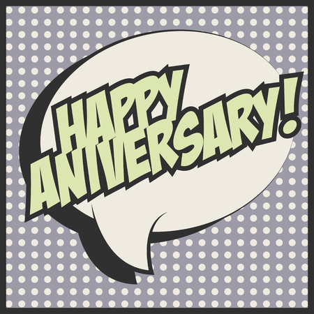 happy aniversary card, illustration in vector formatのイラスト素材