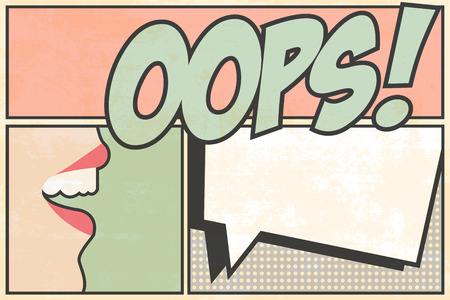 oops pop art, illustration in vector formatのイラスト素材