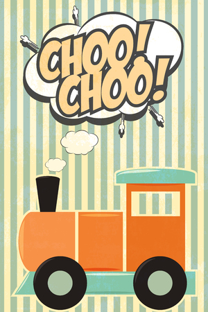 train toy background, illustration in vector formatのイラスト素材