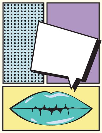 pop art mouth, illustration in vector formatのイラスト素材