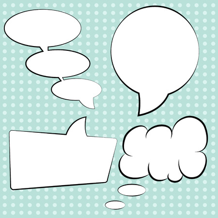 pop art text bubbles, illustration in vector formatのイラスト素材