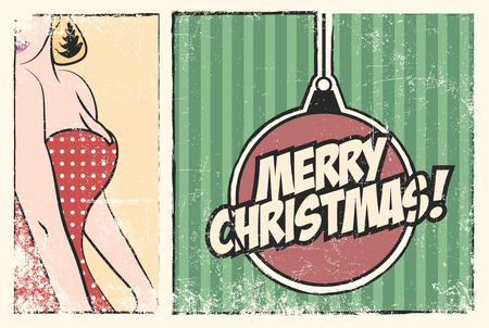 marry christmas background, illustration in vector formatのイラスト素材