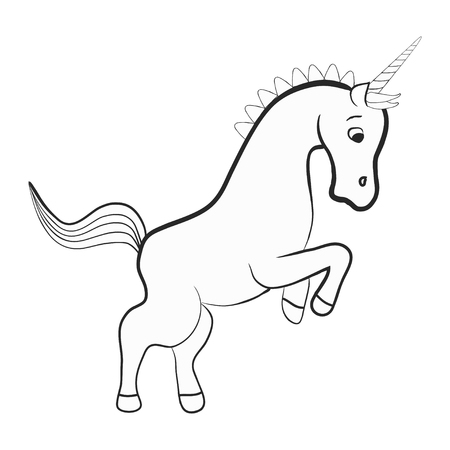 happy unicorn card, illustration in formatのイラスト素材