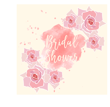 bridal shower card, illustration in vector formatのイラスト素材