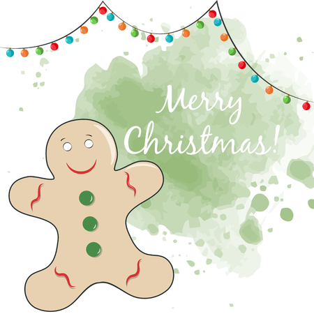 merry christmas card, illustration in vector formatのイラスト素材