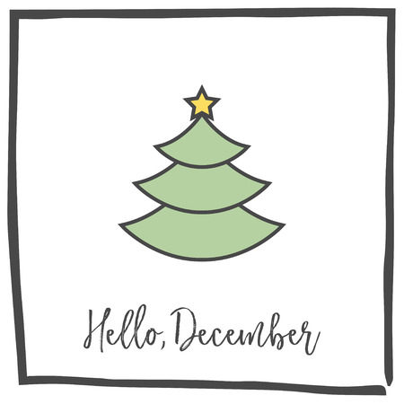 merry christmas card, illustration in vector formatのイラスト素材