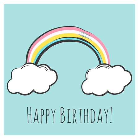 happy birthday card, illustration in vector formatのイラスト素材