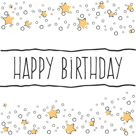 happy birthday card, illustration in vector formatのイラスト素材