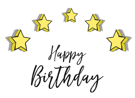 happy birthday card, illustration in vector formatのイラスト素材