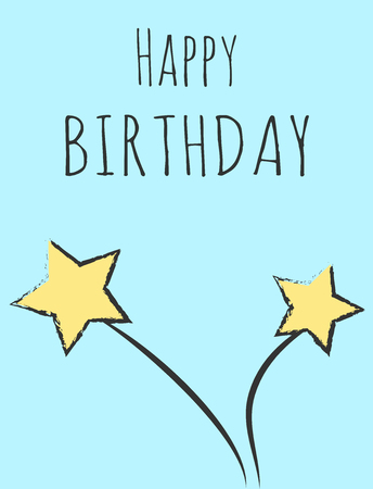 Happy birthday card.のイラスト素材