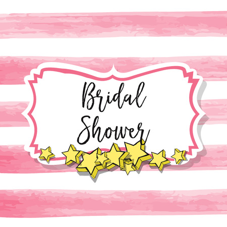 Bridal shower card, illustration in vector formatのイラスト素材