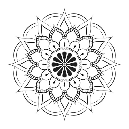 flower mandala background, illustration in vector formatのイラスト素材
