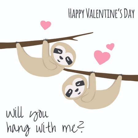 happy valentines day card, illustration in vector formatのイラスト素材