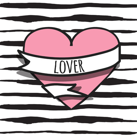 happy valentines day card, illustration in vector formatのイラスト素材