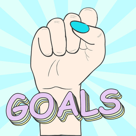 strong goals poster, illustration in vector formatのイラスト素材
