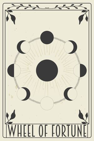 tarot card design, illustration in vector formatのイラスト素材
