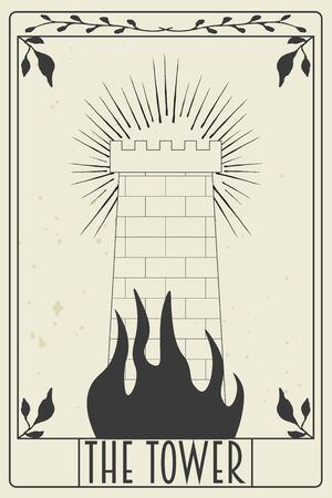 tarot card design, illustration in vector formatのイラスト素材