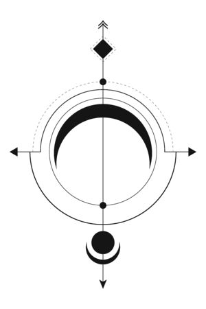 modern occult design, illsustration in vector formatのイラスト素材