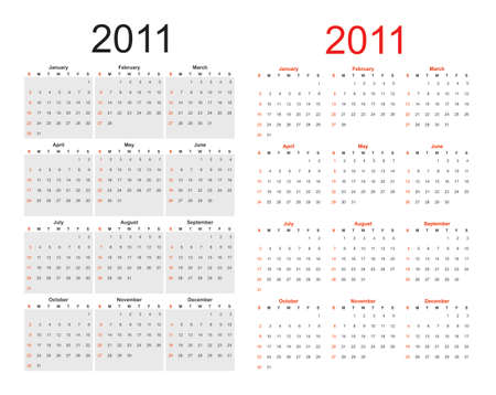 2011 year calendarのイラスト素材