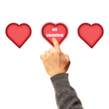 tree valentine heart buttonの写真素材