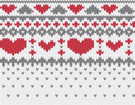 Seamless knitted pattern for winter clothing. Vector illustration.のイラスト素材