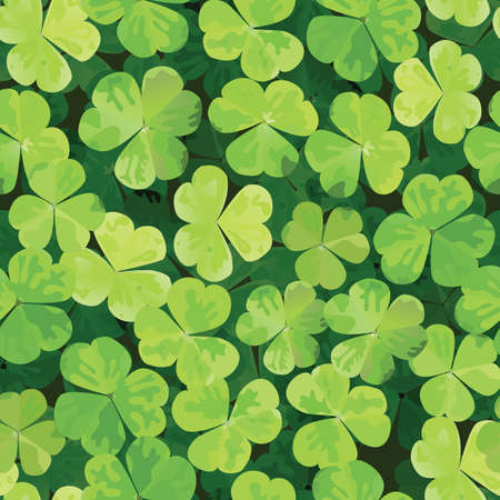 Seamless pattern with clover leaves. のイラスト素材