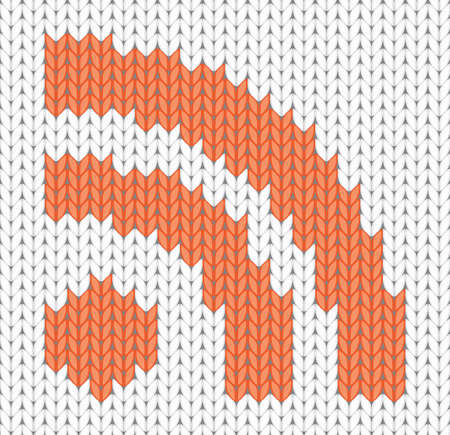 knitted RSS Icon  illustration のイラスト素材