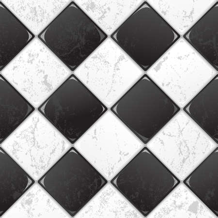 Black And White tile seamless background  EPS 10 vector のイラスト素材