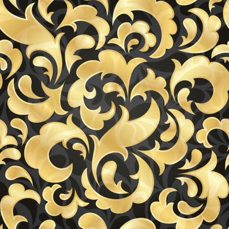 Golden seamless wallpaper  EPS 10 vector illustration のイラスト素材