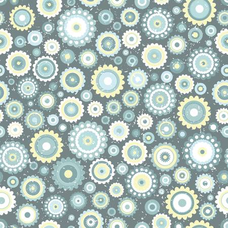 Seamless floral background in vintage style   Grunge effect のイラスト素材