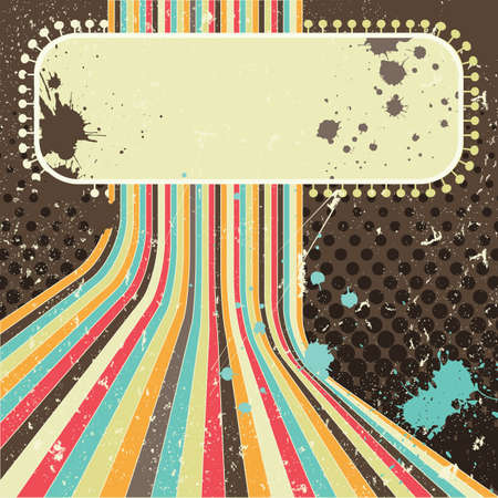 Vintage poster in grunge style with place for textのイラスト素材